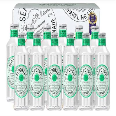 SEPOY & CO. Elderflower Tonic Water - 24 x 200ml | Low Calorie, Less Sugar | Pure Himalayan Water & 100% Natural Ingredients | Elderflower sourced from UK