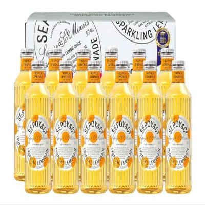SEPOY & CO. Refreshing Tropical Lemonade - 24 x 200ml | Low Calorie, Less Sugar | Pure Himalayan Water, 100% Natural Ingredients & Italian Juice Concentrate