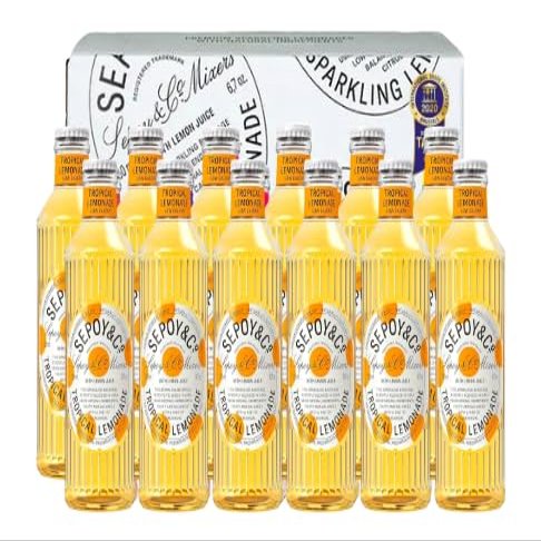 SEPOY & CO. Refreshing Tropical Lemonade - 24 x 200ml | Low Calorie, Less Sugar | Pure Himalayan Water, 100% Natural Ingredients & Italian Juice Concentrate