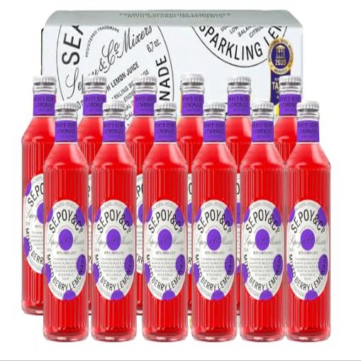 SEPOY & CO. Complex Mixed Berry Lemonade - 24 x 200ml | Low Calorie, Less Sugar, Ready To Drink | Pure Himalayan Water, 100% Natural Ingredients & Wink of Guava