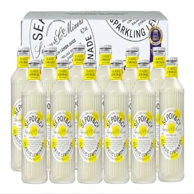 SEPOY & CO. Refreshing Classic Lemonade - 24 x 200ml | Low Calorie, Less Sugar, Ready To Drink | Pure Himalayan Water & 100% Natural Ingredients