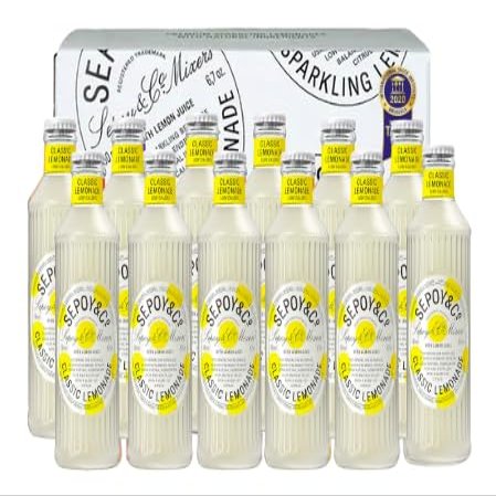 SEPOY & CO. Refreshing Classic Lemonade - 24 x 200ml | Low Calorie, Less Sugar, Ready To Drink | Pure Himalayan Water & 100% Natural Ingredients