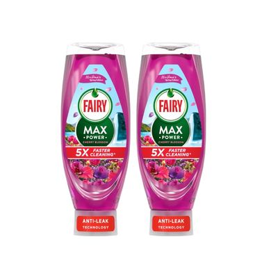Fairy Max Power Washing-Up Liquid Spring Edition Mrs Hinchs CHERRY BLOSSOM 730ml X 2