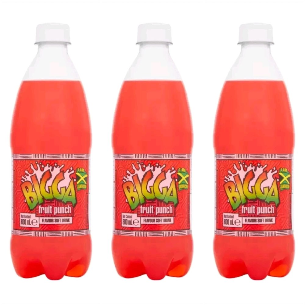 Biga Fruit Punch Flavoured Soft Drink, 600 ml, Pack of 3