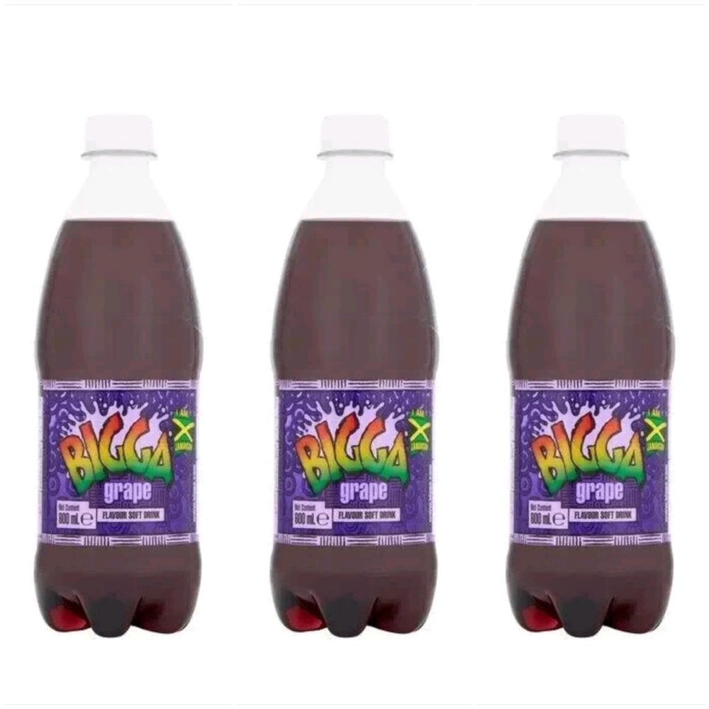 Biga Grape Flavoured Soft Drink, 600 ml, Pack of 3