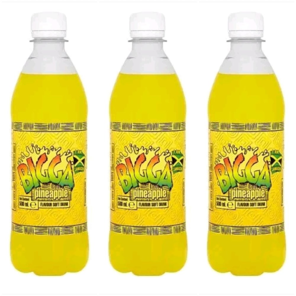 Biga Pineapple Flavoured Soft Drink, 600ml, Pack of 3
