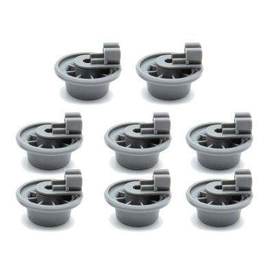 Ldbuejiaja 8pcs Dishwasher Lower Basket Dishwasher Rollers Plastic Texture For Multiple Models For Smooth Operation Professional Maintenance Suitable