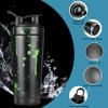 AOOWU Protein Shaker Bottle with Stainless Steel Mixing Ball 750ml, Stainless Steel Protein Shaker Cup, Protein & Supplement Shaker Bottle, Leak Proof Metal Sports Water Bottle, BPA Free for Gym view 2