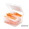 40 Pieces Interdental Brush Push-Pull Teeth Brushes I Shaped Indoor Outdoor Oral Hygiene Tool Household Travel Orange 0.6 mm view 4
