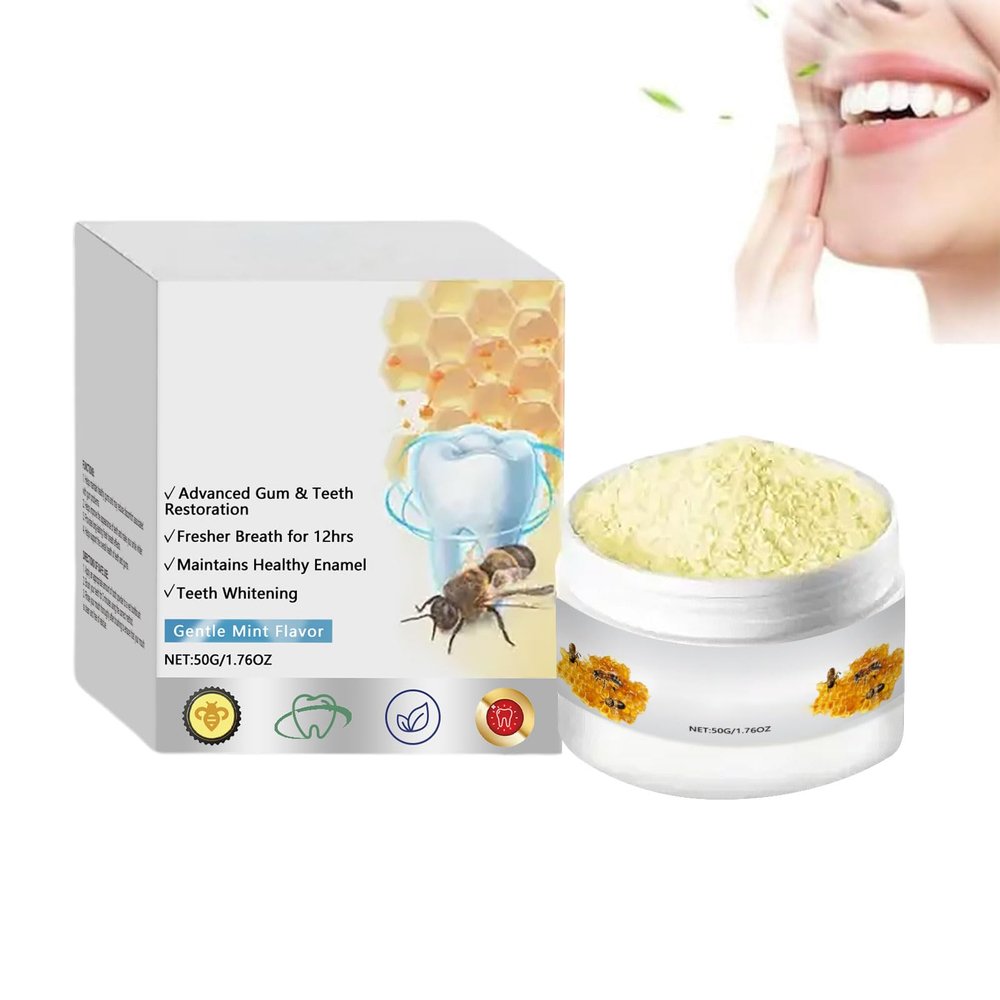 Bee Venom Teeth Powder for Oral Care,Teeth Whitening Essence, Enamel Repair and Stain Removal, Protect Teeth and Fresh Breath, for Sensitive Teeth (1)
