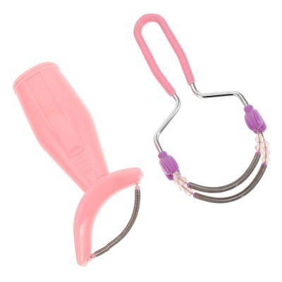 Hohopeti 2pcs Womens Facial Hair Remover Portable Epilator Manual Makeup Removal Tools Hair Removal Face Device Women