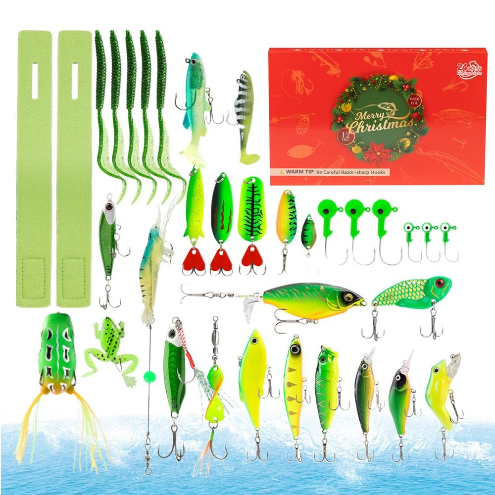 Advent Calendars With Baits From Twenty-Four Days | Christmas Gift Accessories For Father Grandpa Boyfriend