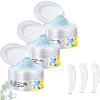 Bee Venom Teeth Powder, Bee Venom Treatment Powder for Oral Care,Enamel Repair and Stain Removal, Protect Teeth and Fresh Breath, for Sensitive Teeth (3)