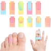 10 Pcs Toe Wraps for Hammer Toes & Broken Toes - Adjustable Toe Cushioned Bandages, Crooked/Overlapping Toe Straightener, Reusable Elastic Support Tape (Rainbow Colour, Size S+L) view 1