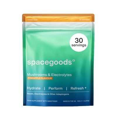 Spacegoods Hydro Dust 174g | 30 Servings | Electrolyte Hydration Blend with Himalayan Pink Salt, Vitamin B & Zinc | Supports Energy, Mental Clarity & Immune Health | No Added Sugar | Pineapple