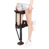 180 Adjustable Knee Crutch - Hands Free Leg Stabilizer Support, Left Leg Black | Medical Mobility Aid for Injury Recovery & Daily Use view 1