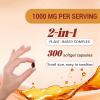 Pumpkin Seed Oil Capsules 300 Softgels - Cold Pressed Herbal Supplement for Hair Growth, Heart, Skin Support | 1000mg Pumpkin Seed Extract | Non-GMO | Gluten Free view 3