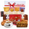 Breakfast Tea Gift Set English Tea Red Tin, Jam, Fruit Cake & Multipack Biscuits Individually Wrapped Treat Customers, Guests, Visitor, British Biscuits Gift Set Hampers Food Gifts (Tea Hamper 4) view 1