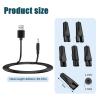 7-Piece Universal Electric Shaver Charger Kit, Black Razor Charger Cord Compatible with Philips, Wahl, Braun & More, USB Shaver Charger Cable for Men's Razors & Trimmers, Bathroom & Travel Essential. view 2