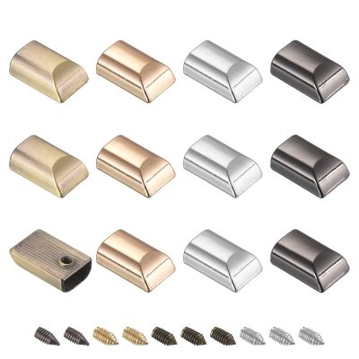 TA-VIGOR 12Pcs Metal Zipper Stoppers Tail Clips 9.5mm Zip Stopper End Tips for DIY Sewing, Leather Craft, Coats & Luggage Repair Chrome, Golden, Black, Brass