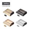 TA-VIGOR 12Pcs Metal Zipper Stoppers Tail Clips 9.5mm Zip Stopper End Tips for DIY Sewing, Leather Craft, Coats & Luggage Repair Chrome, Golden, Black, Brass view 3