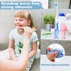 12 Pcs Travel Toothbrushes,Folding Toothbrush with Built-in Cover, Cute Silicone Protective Cover,Collapsible Multi Color Travel Toothbrush Kit for Hiking, Camping, Traveling view 3