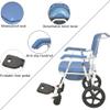 Rolling Shower Chair with Wheels, Foldable Commode Chair for Toilet, Bathroom Wheelchair with Arms, Bedside Bath Seat for Seniors and Elderly view 3
