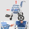 Rolling Shower Chair with Wheels, Foldable Commode Chair for Toilet, Bathroom Wheelchair with Arms, Bedside Bath Seat for Seniors and Elderly view 4