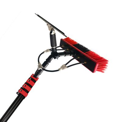 17.7 Ft Window Cleaning Kit - Water Fed Brush System with Telescopic Pole for Streak-Free Results, Perfect for Home & Professional Use, Easy Reach Window Cleaning Tools