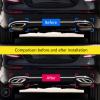 Uqezagpa 2Pcs Car Exhaust Pipe Mufflers Cover Replacement Rear Cylinder Exhaust Pipe Decorate Cover Trim For W205 W213 Vehicle Enhancement view 3