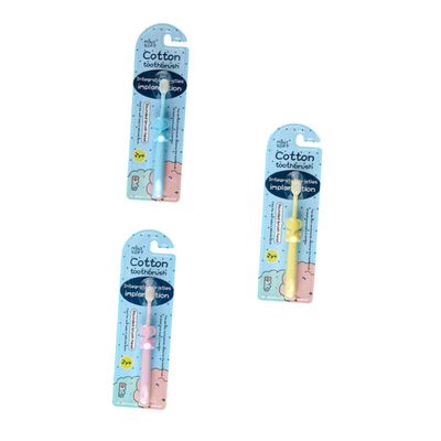 HONITANO 3pcs Manual Toothbrush for Boys and Girls with Soft Bristles, Cartoon Elephant Shape, Comfortable to Hold and Deep Cleaning, Suitable for Children Ages 2-8, Assorted Colours
