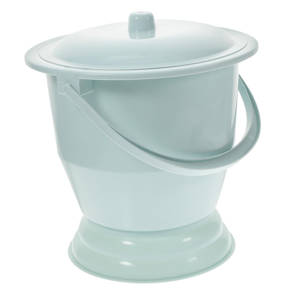 HONITANO Chamber Pot Urine Bucket Thickened PP Plastic Portable Potty with Lid for Home Use Multifunctional and Stain Resistant for Pregnant Women Children