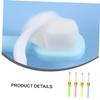 PENIKOKO 4pcs Cartoon Toothbrush Soft Bristle for Ages Cleaning with Adorable in Yellow Pink Green view 3