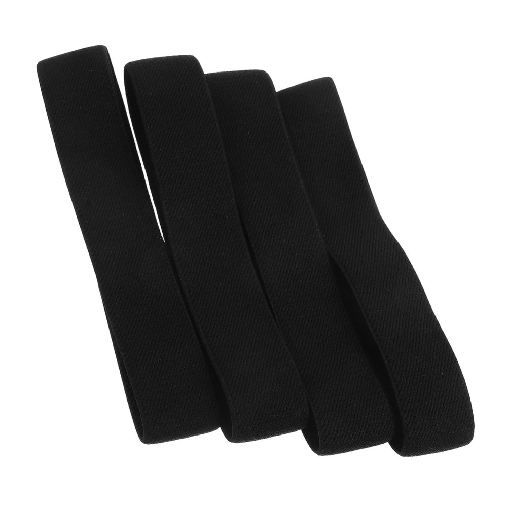 Garneck 4Pcs Black Elastic Bento Straps Lunch Box Bands Reusable Waist Fixing Belts for Securing Containers Easy to Apply and Remove Multipurpose Lunch Bag Accessories