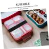 Garneck 4Pcs Black Elastic Bento Straps Lunch Box Bands Reusable Waist Fixing Belts for Securing Containers Easy to Apply and Remove Multipurpose Lunch Bag Accessories view 3