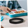 Garneck 4Pcs Black Elastic Bento Straps Lunch Box Bands Reusable Waist Fixing Belts for Securing Containers Easy to Apply and Remove Multipurpose Lunch Bag Accessories view 4
