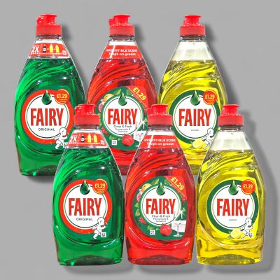 Fairy Bundle: 2 x ORIGINAL, 2 x LEMON, 2 x POMEGRANATE Fairy 320ml Washing Up Liquid (1920ml)