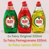 Fairy Bundle: 2 x ORIGINAL, 2 x LEMON, 2 x POMEGRANATE Fairy 320ml Washing Up Liquid (1920ml) view 2