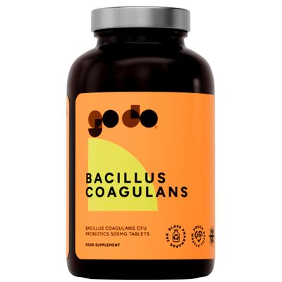 Bacillus Coagulans Spore Based Probiotics for Gut Health 500 Million CFU Live Tablets in Refillable Glass Jar - 360 Tablets - Plastic Free Food Supplement Made in UK Godo