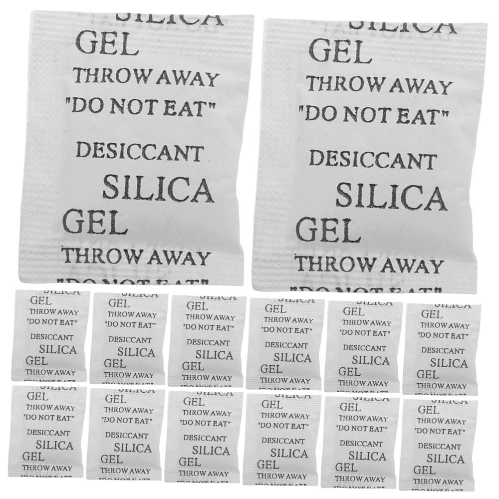 Didiseaon 100pcs Silica Gel Packets for Moisture Absorption and Dehumidify High Absorption Capacity, Reusable Silica Gel Desiccant for Shoes and Jewelry, for Closet and Food Storage