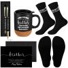 ReliThick 6 Pcs Best Brother Gifts from Sister Included I Smile Because You're My Brother 13.5 oz Coffee Mug Socks Ballpoint Pen with Pen Box Greeting Card Birthday Thanksgiving Friends Gifts view 1