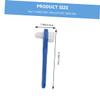 WATIIFUFU 2pcs Double Headed Denture Cleaning Toothbrushes for Adults Ergonomic Design with Small Angled Brush Heads for Hard to Reach Areas Bristles for Partial and Full Dentures Blue and view 2