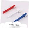 WATIIFUFU 2pcs Double Headed Denture Cleaning Toothbrushes for Adults Ergonomic Design with Small Angled Brush Heads for Hard to Reach Areas Bristles for Partial and Full Dentures Blue and view 4