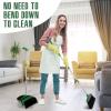 XXFLOWER Broom and Dustpan Set, Long Handle Lightweight Dustpans with Broom Combo for Home Sweeping for Room Kitchen Office Black Green view 3