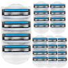 24PCS Razor Blades Compatible with Gillette 3, 3-Layer Precision Blades with Lubrication Strip, Washable & Reusable, Replacement for Men, Husband, Father and Boyfriend view 1
