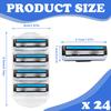24PCS Razor Blades Compatible with Gillette 3, 3-Layer Precision Blades with Lubrication Strip, Washable & Reusable, Replacement for Men, Husband, Father and Boyfriend view 4