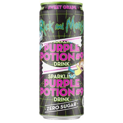 Variety flavor sugar free sparkling soft drink Cans 330ml Cotton Candy,Bubble Gum,Marshmallow,Birthday Cake,Apple,Orange,Cherry - cdcn (12 Cans, Purple Potion)
