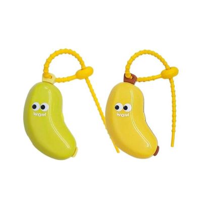 2-in-1 Banana Toothbrush Head Cover, Travel Protector Case Portable Toothpaste Capsule Holder Dustproof Hiking Camping Organizer