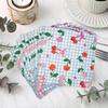 100 Pack Blue Gingham Cherry Napkins Cherry Birthday Party Supplies Pink Bows Napkins Gingham Cocktail Napkins for Baby Shower Bachelorette Decorations Cherry Theme Birthday Party Decor (100) view 2