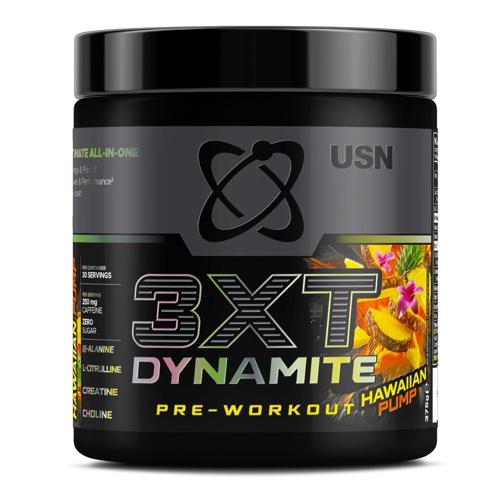 USN 3XT Dynamite Pre Workout Powder I Hawaiian Pump I 375g - 30 Servings